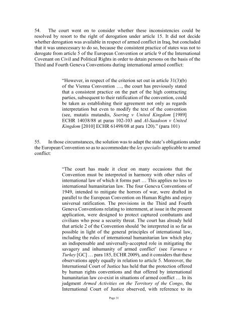 Serdar Mohammed (Respondent) v Ministry of Defence (Appellant)