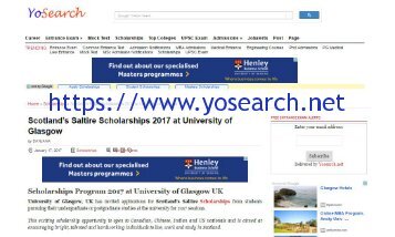 Scotland’s Saltire Scholarships 2017 at University of Glasgow
