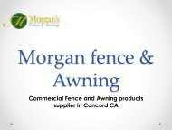 Morgan fence & Awning - commercial chan link fencing