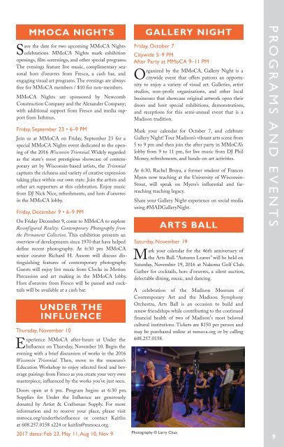 MMoCA Fall 2016 Newsletter