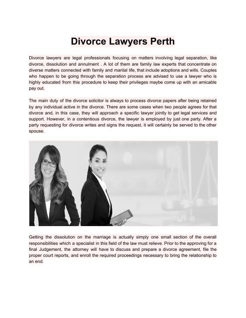 DivorceLawyersPerth