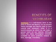 Benefits of Vashikaran - Astrologer Vinod Kumar