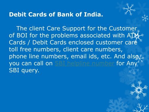 Bank of India Customer Helpline Number