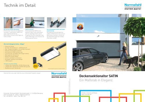 Deckensektionaltore "SATIN" - Normstahl