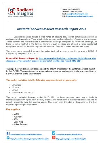 Janitorial Services Research Report