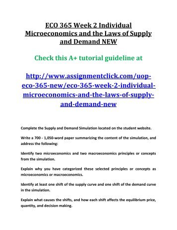 microeconomics research paper