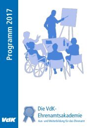 VdK-Ehrenamtsakademie Programm 2017