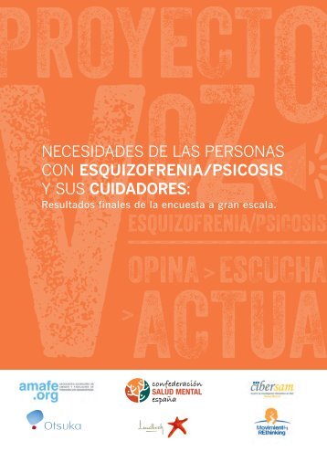 NECESIDADES DE LAS PERSONAS CON ESQUIZOFRENIA/PSICOSIS Y SUS CUIDADORES