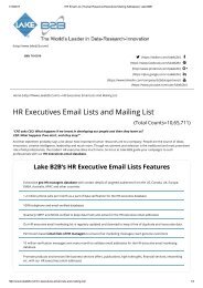 email address of hr executives