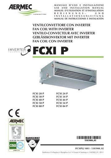 ventilconvettore con inverter fan coil with inverter ventilo-convecteur ...