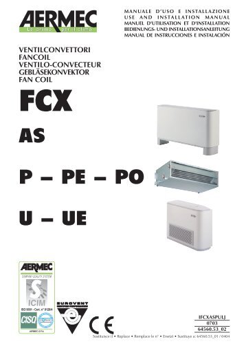 ventilconvettori fancoil ventilo-convecteur gebläsekonvektor fan coil