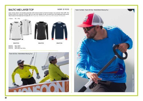 US adidas Sailing Teamwear Catalogue 2017/2018