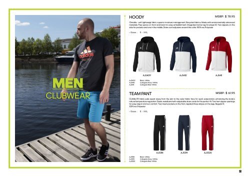 US adidas Sailing Teamwear Catalogue 2017/2018