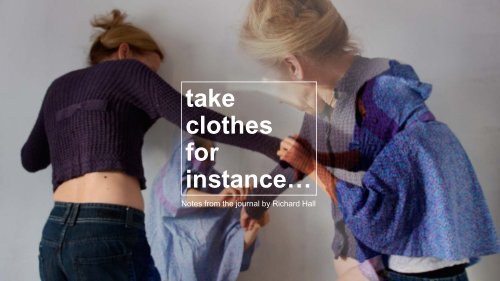 take clothes for instance BOOK