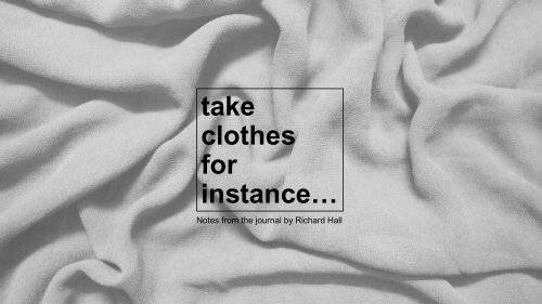 take clothes for instance BOOK