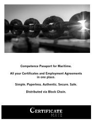 Certificate Mate Competence Passport - Maritime - Magazine