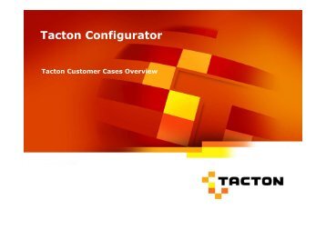 Tacton Configurator - nubizz