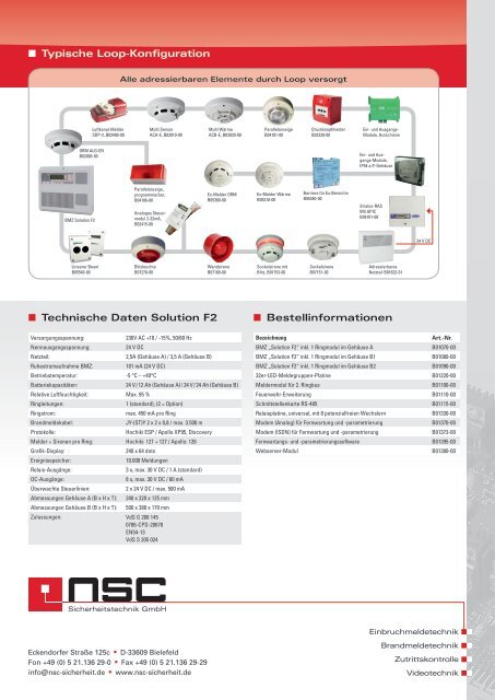 Brandmelderzentrale Solution F2 Download - NSC ...