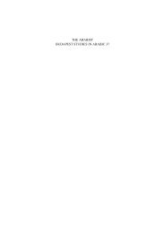 THE ARABIST BUDAPEST STUDIES IN ARABIC 37