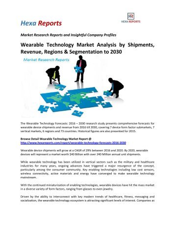 Wearable Technology Market Analysis by Shipments, Revenue, Regions & Segmentation to 2030