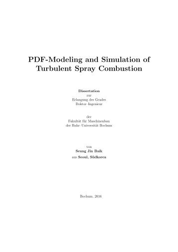 PDF-Modeling and Simulation of Turbulent Spray Combustion