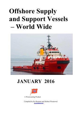 Offshore Supply and Support Vessels – World Wide 2016-01-01