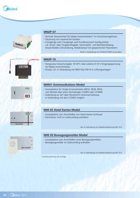 M D V - Serie V4+ i - Novatherm Klimageräte GmbH