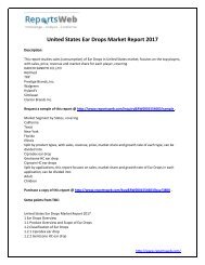 2017 Analysis: United States Ear Drops Industry