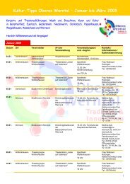Kultur-Tipps Oberes Werntal Ã¢ÂÂ Januar bis MÃÂ¤rz 2009