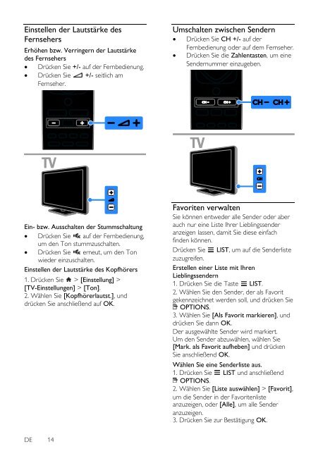 Philips 3500 series T&eacute;l&eacute;viseur LED Smart TV - Mode d&rsquo;emploi - DEU