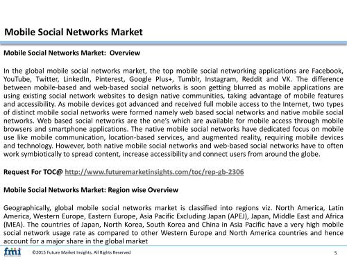Mobile Social Networks Market Volume Forecast and Value Chain Analysis 2016-2026