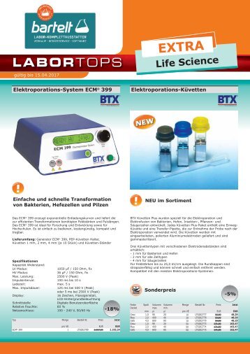 Life Science-Labortops