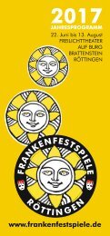 Prospekt Frankenfestspiele Röttingen 2017