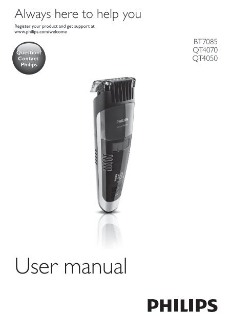 Philips Beardtrimmer series 7000 Tondeuse &agrave; barbe &agrave; syst&egrave;me d'aspiration - Mode d&rsquo;emploi - MSA