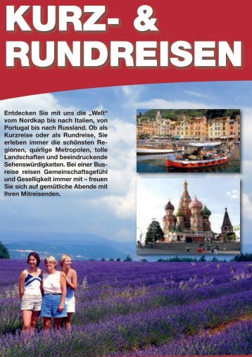 Kurz- & Rundreisen - Anton Graf GmbH Reisen & Spedition