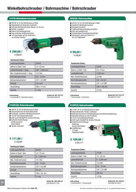 Hitachi_Preisliste_EWZ_OPE_NAG2017