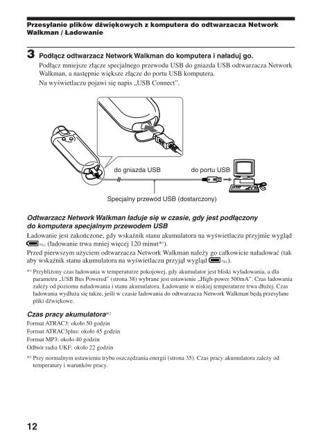 Sony NW-E505 - NW-E505 Istruzioni per l'uso Polacco