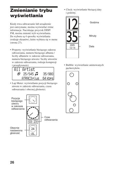 Sony NW-E505 - NW-E505 Istruzioni per l'uso Polacco