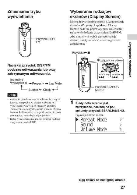 Sony NW-E505 - NW-E505 Istruzioni per l'uso Polacco