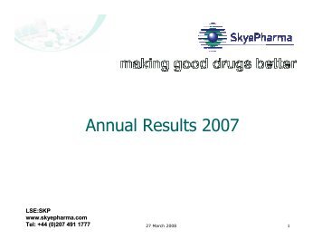Annual Results 2007