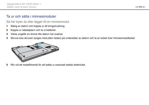 Sony VGN-AW41XH - VGN-AW41XH Istruzioni per l'uso Svedese