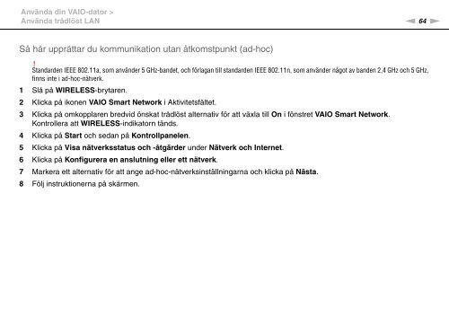 Sony VGN-AW41XH - VGN-AW41XH Istruzioni per l'uso Svedese