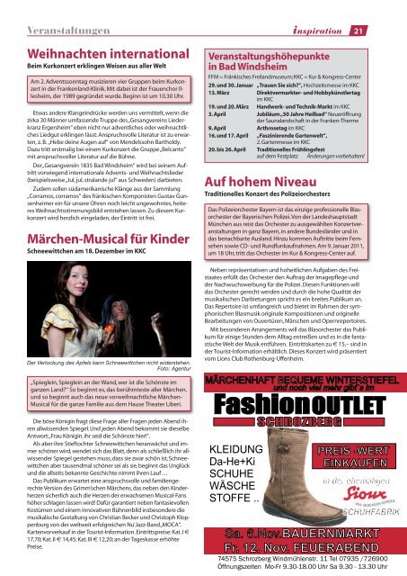 Dezember 2010:Layout 1 - Magazin Inspiration - Bad Windsheim