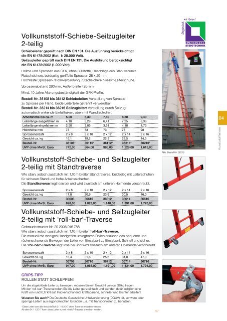 Steigtechnik Ratgeber 2017