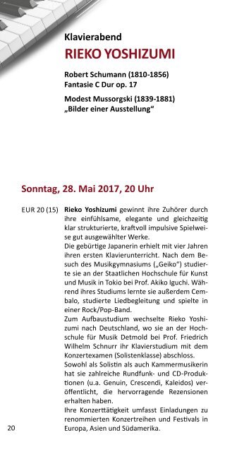 Konzerte im Thürmer-Saal 2017