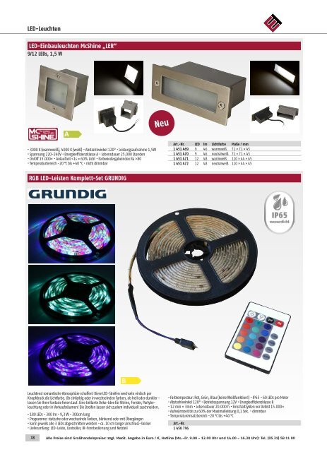 ETT Online Lichttechnik LED Lampen Katalog