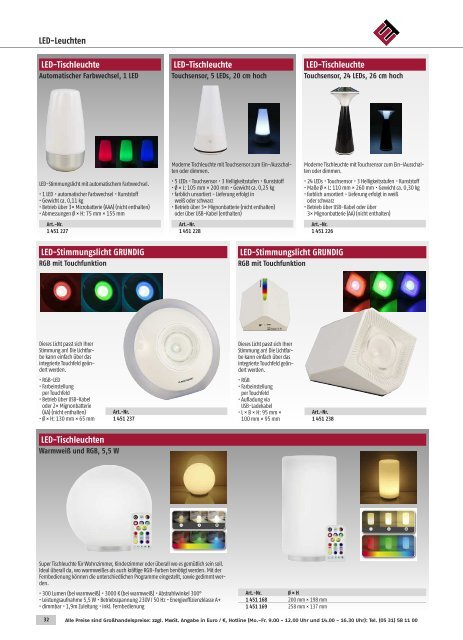 ETT Online Lichttechnik LED Lampen Katalog