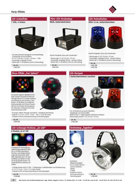 ETT Online Lichttechnik LED Lampen Katalog