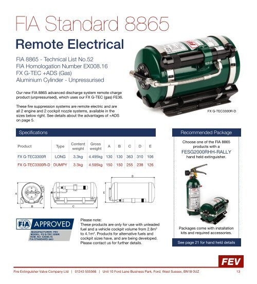 FEV Product Catalogue - WebHQ