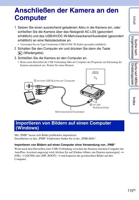Sony DSC-W380 - DSC-W380 Guida all&rsquo;uso Tedesco